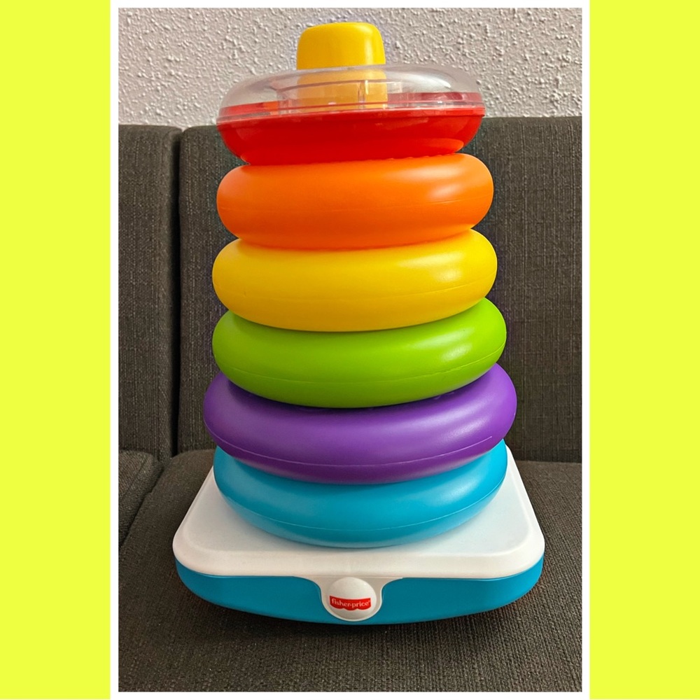Fisher Price Giant Multicolor Stacking Rings - Picture 2 of 3